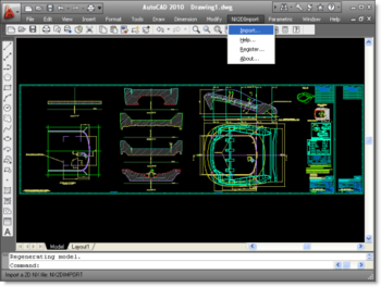 NX 2D Import for AutoCAD screenshot