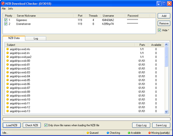 NZB Download Checker screenshot 2