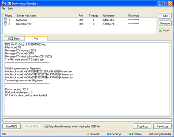 NZB Download Checker screenshot 5