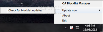 OA Blocklist Manager screenshot