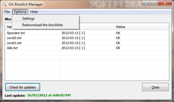 OA Blocklist Manager screenshot 4