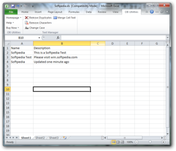 OB Excel Text Manager screenshot