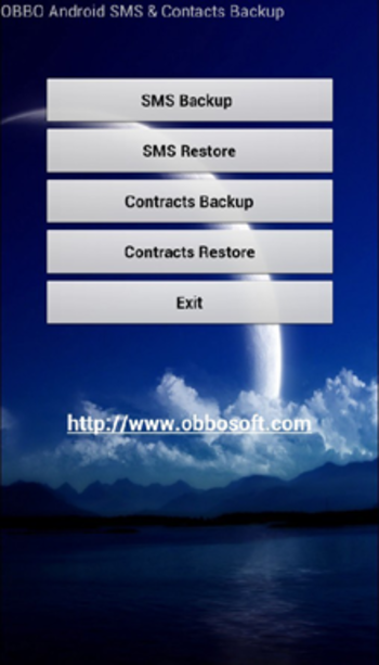 OBBO Android SMS & Contacts Backup screenshot
