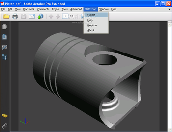 OBJ Export for Acrobat screenshot