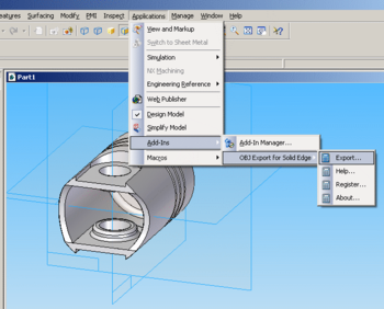 OBJ Export for Solid Edge screenshot