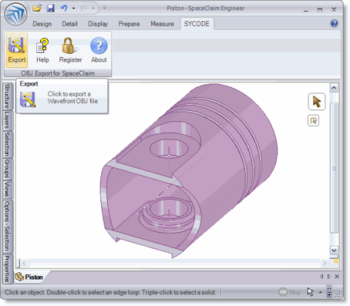 OBJ Export for SpaceClaim screenshot