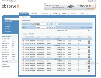 ObserveIT Xpress screenshot