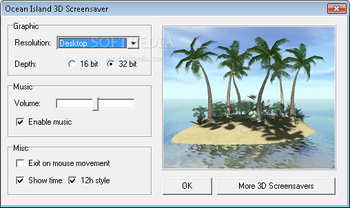 Ocean Island 3D Screensaver screenshot 2