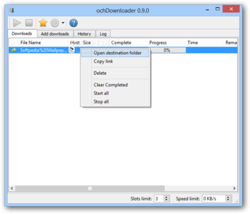 ochDownloader screenshot