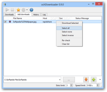 ochDownloader screenshot 2