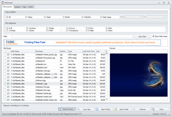 OCMC Filescanner screenshot