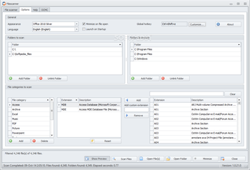OCMC Filescanner screenshot 2