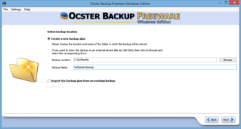 Ocster Backup Freeware screenshot 3