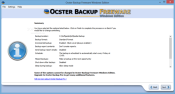 Ocster Backup Freeware screenshot 7