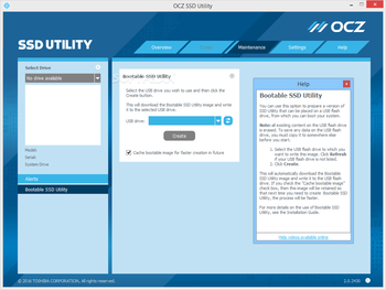 OCZ SSD Utility screenshot