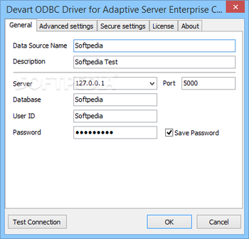 ODBC Driver for ASE screenshot