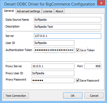 ODBC Driver for BigCommerce screenshot