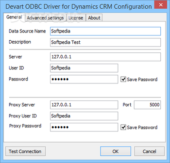ODBC Driver for Dynamics CRM screenshot