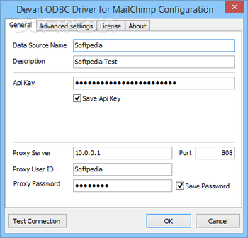 ODBC Driver for MailChimp screenshot