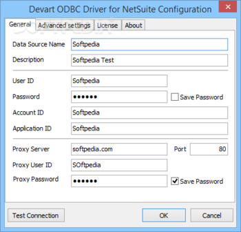 ODBC Driver for NetSuite screenshot