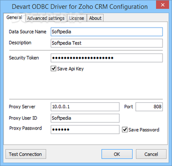 ODBC Driver for Zoho CRM screenshot