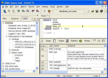 ODBC QueryTool  screenshot