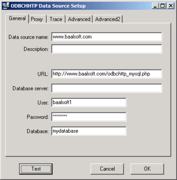 ODBCHTTP Home Edition screenshot
