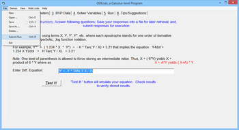 ODEcalc screenshot 6