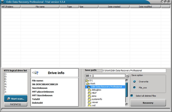 Odin Data Recovery Professional screenshot