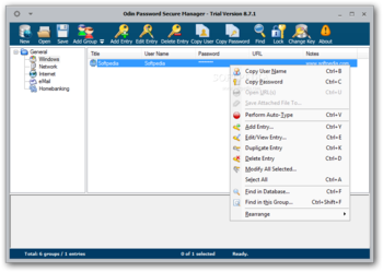 Odin Password Secure Manager screenshot