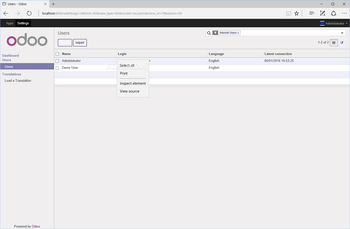 Odoo screenshot 3