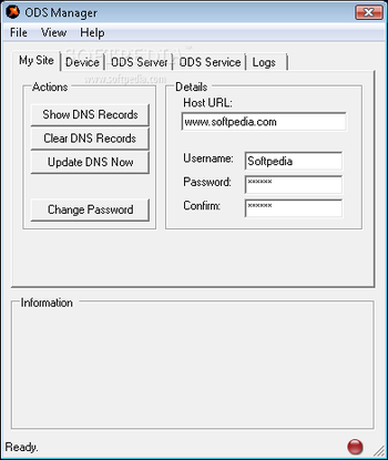 ODS Service Manager screenshot