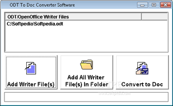 ODT To Doc Converter Software screenshot
