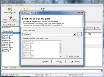 OE-Mail Recovery screenshot 2