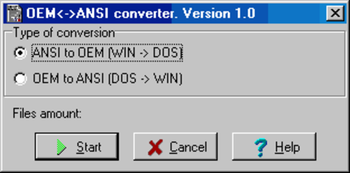 Oem<->Ansi converter screenshot 2
