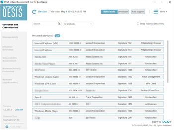 OESIS Endpoint Assessment Tool screenshot