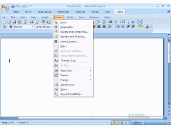 Office 2007 Ribbon to Classic Toolbar and Menu of Microsoft Office 2003 screenshot 2
