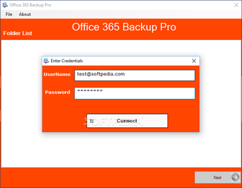 Office 365 Backup Pro screenshot