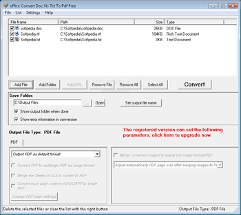 office Convert Doc Xls Txt To Pdf Free screenshot