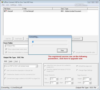 office Convert Pdf to Doc Text Rtf Free screenshot 3