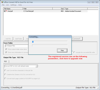 office Convert Pdf to Excel for xls Free screenshot