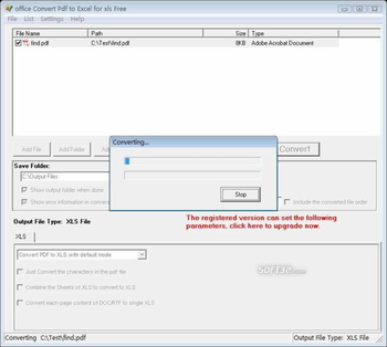 office Convert Pdf to Excel for xls Free screenshot 3
