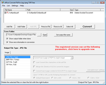 office Convert Pdf to Jpg Jpeg Tiff Free screenshot