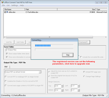 office Convert Text Rtf to Pdf Free screenshot