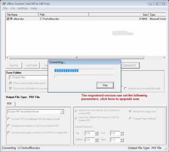 office Convert Text Rtf to Pdf Free screenshot 2