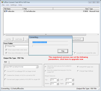 office Convert Text Rtf to Pdf Free screenshot 3