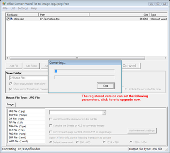 office Convert Word Txt to Image Free screenshot