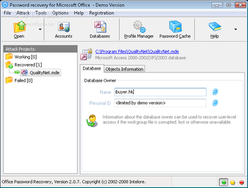 Office Password Recovery screenshot
