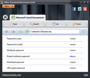 Office Password Recovery Lastic screenshot