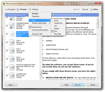 Office Recovery Wizard screenshot 4